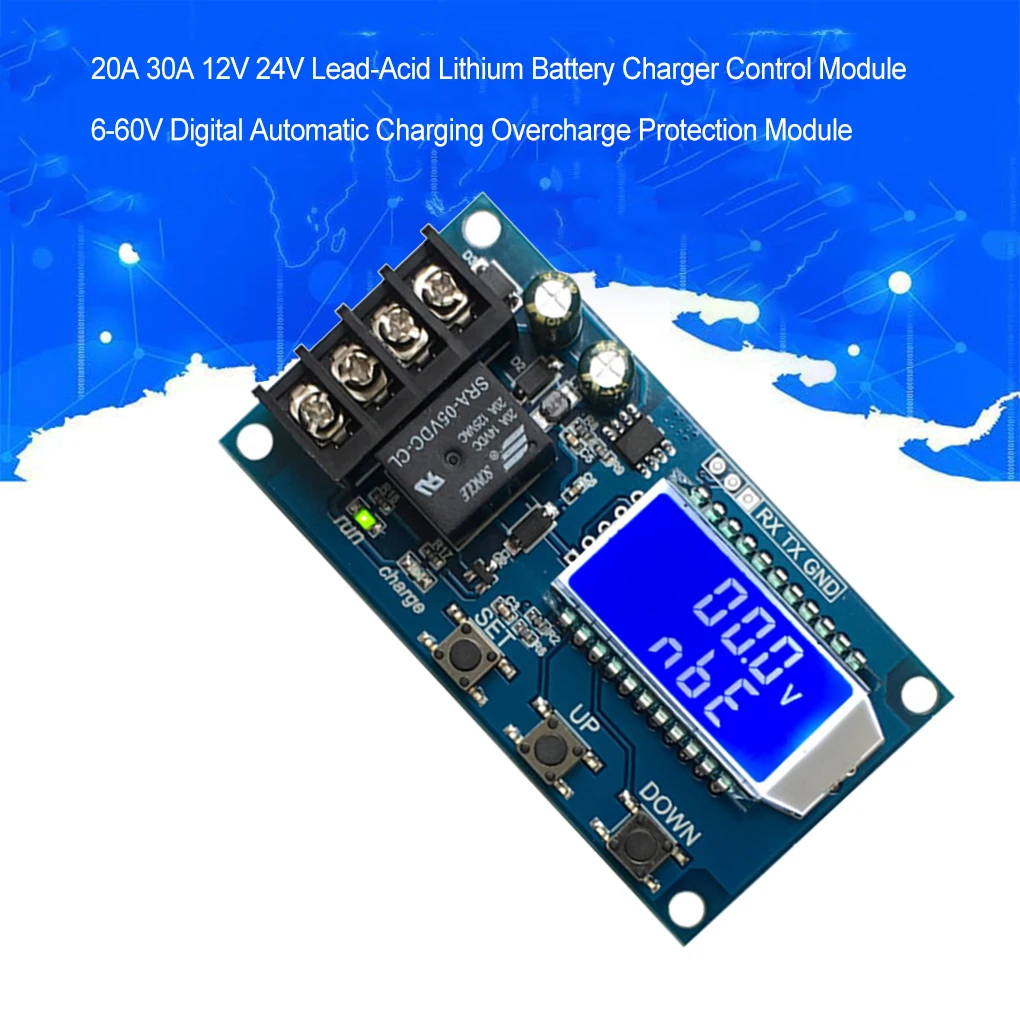 6-60v Battery Protection Module Charge Board Controller Connector Display