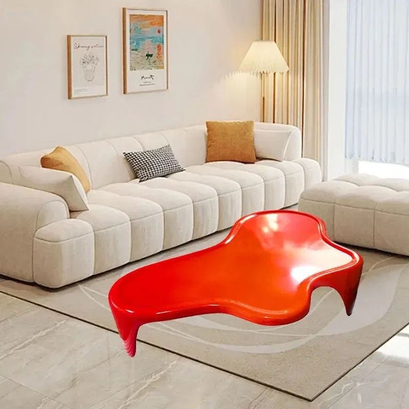 Creative special-shaped red coffee table cream wind ins art irregular light luxury simple net red tea table