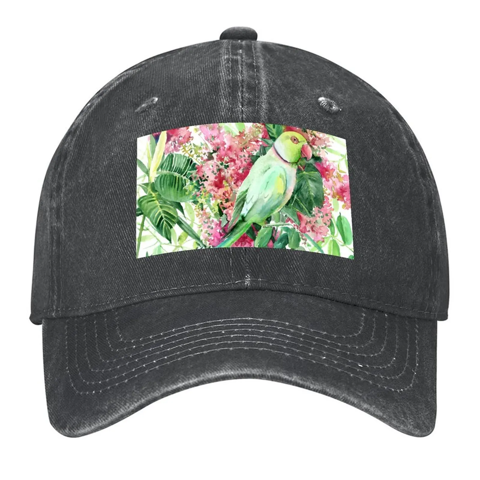 

Rose-Ringed Parakeet Baseball Cap Big Size Hat Golf Hat Gentleman Hat Dropshipping Ladies Men's