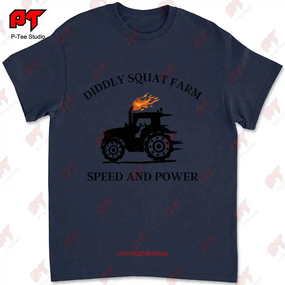 Perfect Tractor Diddly Squat Farm Speed And Power T-shirt V1ZB