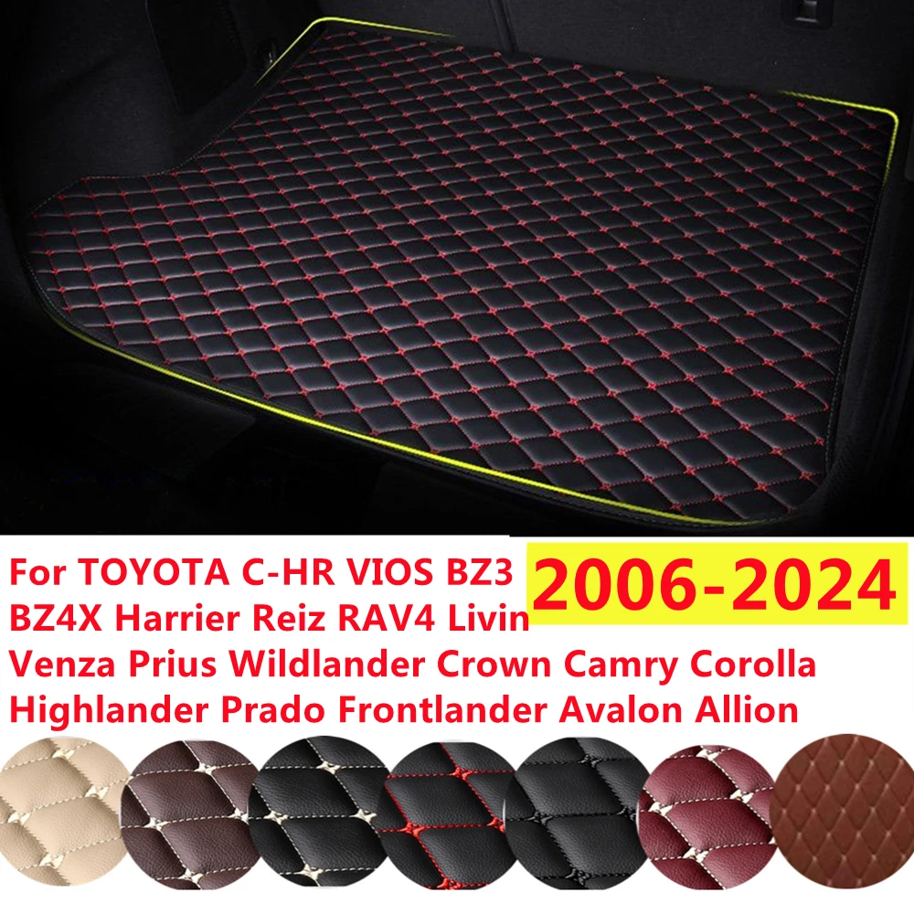 YJ XPE Leather Car Rear Cargo Liner Custom Fit For TOYOTA C-HR VIOS BZ3 BZ4X Harrier Reiz RAV4 Livin Venza Prius Wildlander