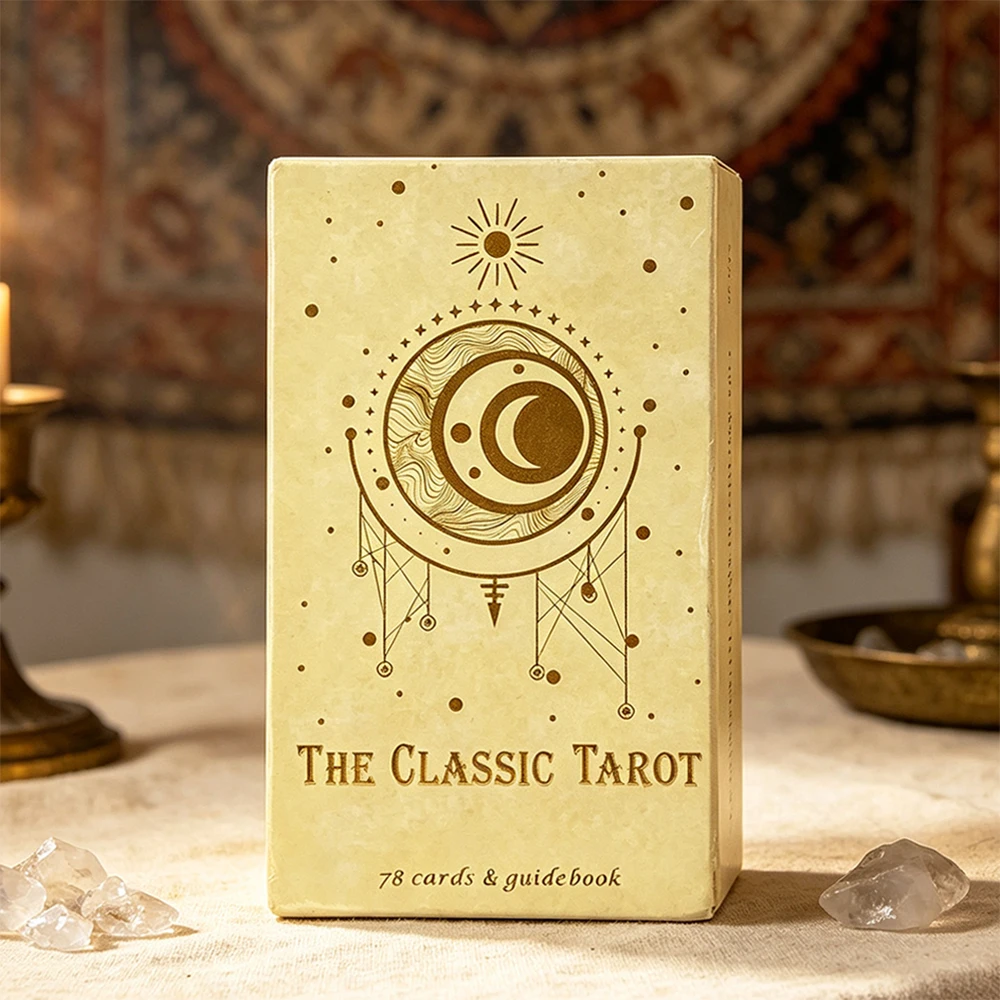 The Classic Tarot Cards 78 Tarot Deck With Instruction Booklet, Spiritual Meditation Game Divination Board Games for Beginners