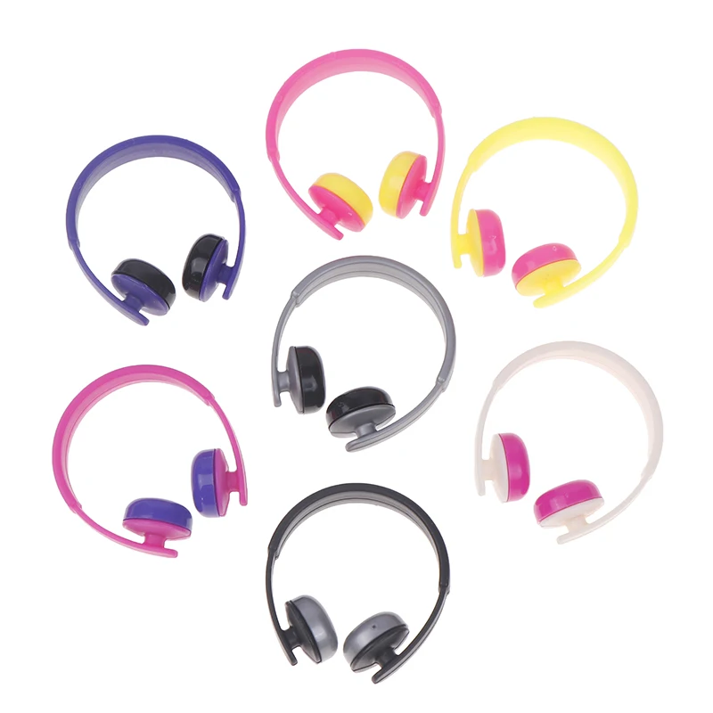 5pcs/set 1:12 Dollhouse Miniatures Accessories Headphones For Doll Toy Doll Earphone Dollhouse Furniture Decoration Accessories