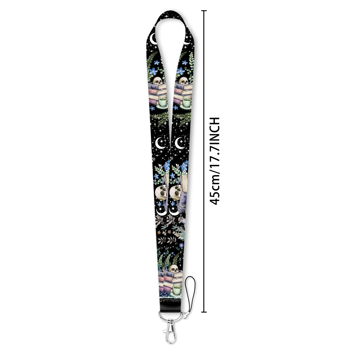 Human Skull Lanyard Book Card Holder Neck Strap for Key ID Card Phone Straps Badge Holder Hanging Rope Phone Accessories Gifts