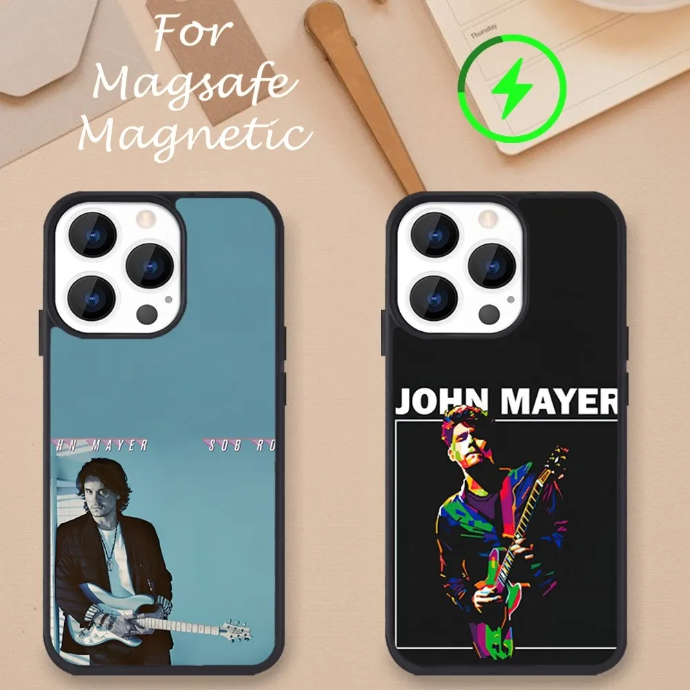 Singer J-John Mayer Phone Case For iPhone 11 12 13 14 15 Pro Max Plus Mini X Magsafe Magnetic