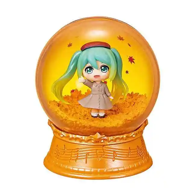 Re-Ment Genuine 4pcs Scenery Dome Hatsune Miku Action Figure Toys For Kids Gift Collectible Model Ornaments Kids Giftstoy