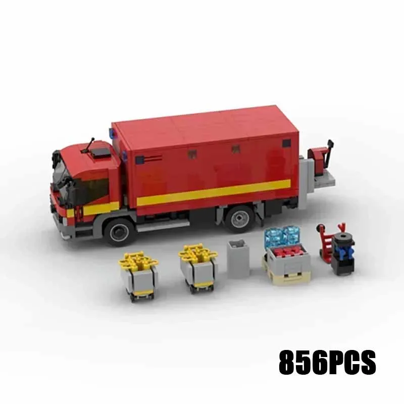 Car Model Moc Building Bricks London Fire Brigade Rescue OSU Technology Modular Blocks Gifts Christmas Toys DIY Sets Assembly