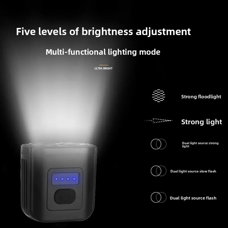 5 Modes Bicycle Front Lamp Type-C Rechangeable Bike Headlamp High Beam Low Beam Bike Handlebar Headlight Bicycle Accessories image 4