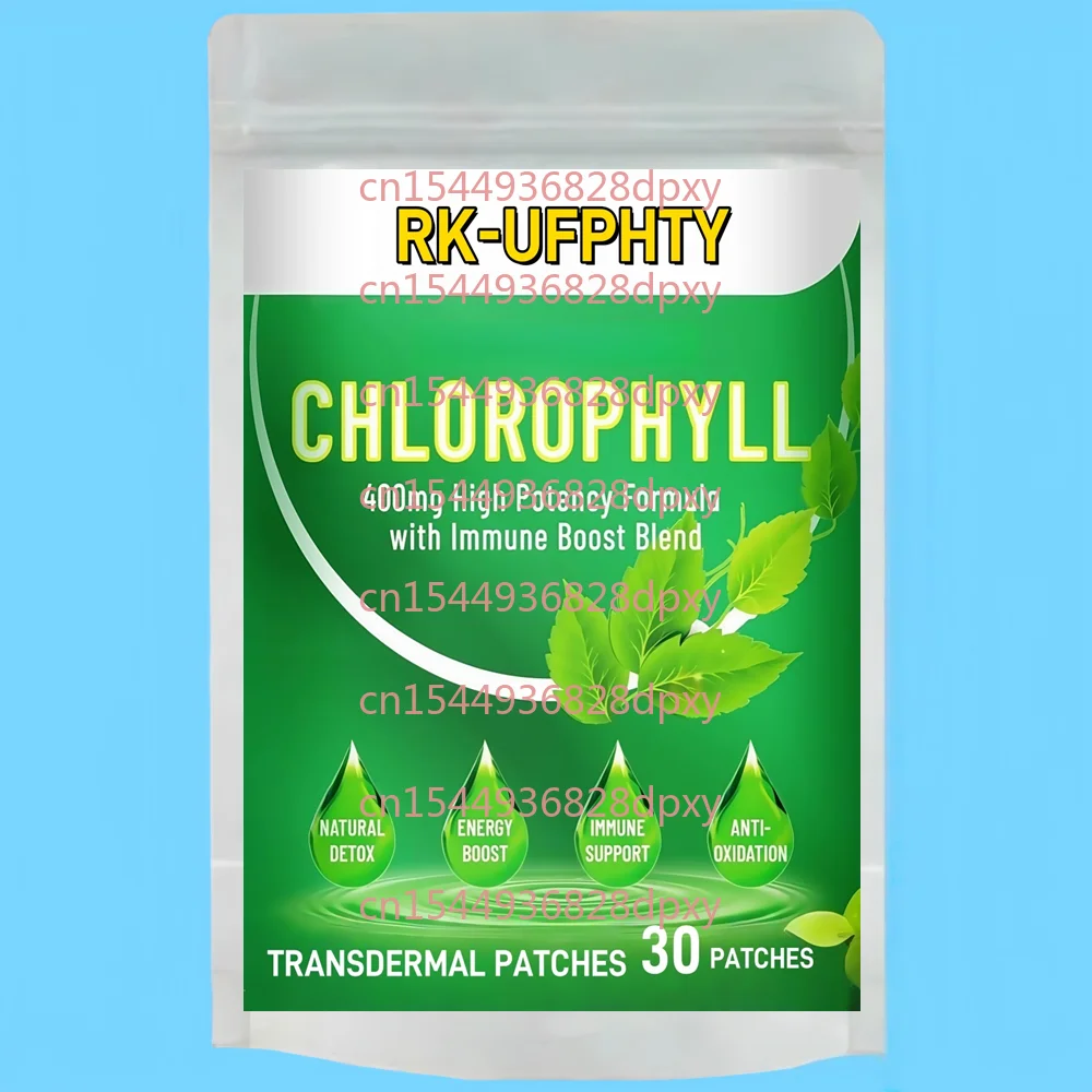 

30 Patches Chlorophyll Transdermal Patches with Vitamin C Zinc for Body Odor Skin Energy Immune Support Deodorant