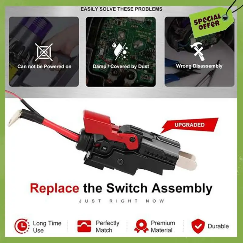 ABGP-استبدال المعادن الزناد الجمعية فورديسون دايسون V15 / SV22 / SV28 سلسلة أجزاء المكنسة الكهربائية قفل زر الطاقة