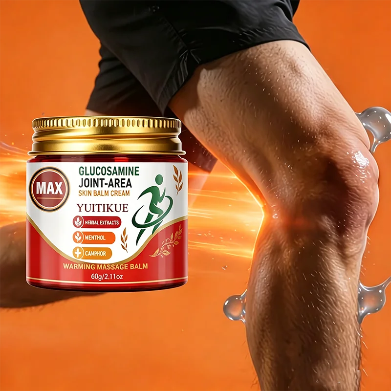YUITIKUE Max Glucosamin Wärmender Gelenkmassagebalsam Kräuterextrakt Menthol Kampfer Pflege Tägliche Muskel-Gelenk-Hautpflege 60g – Detail 5