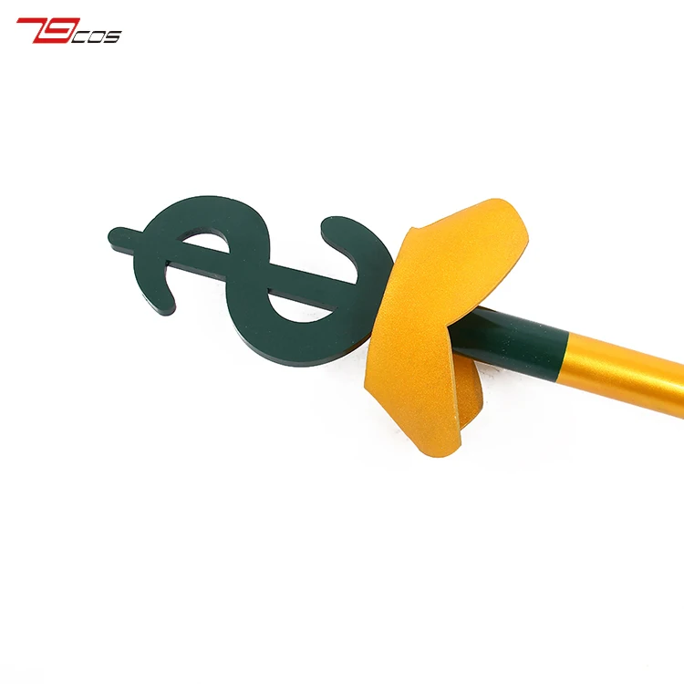 Anime Helluva Boss Mammon Bastone da passeggio Maschera per il personale Puntelli Cosplay Accessori per costumi per feste di Natale di Halloween