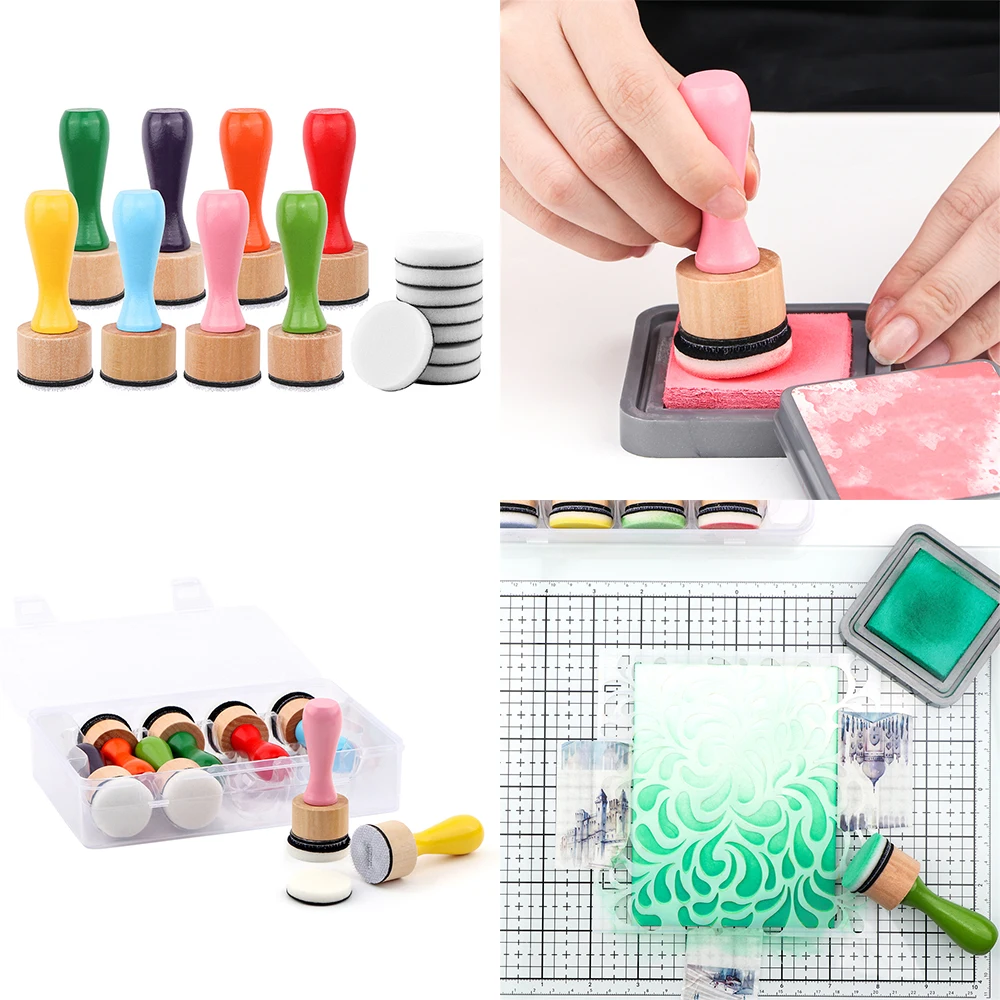 

17pcs/set Ink Blending Tool with Foam Applicators for DIY Scrapbooking Paper Craft Greeting Card Stamping Accessories 2024 New