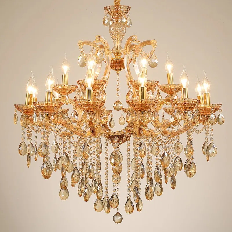 European Living Room Dining Room Crystal Chandeliers Creative Study Bedroom Led Lamp Luxury Villa Duplex Building Engineering