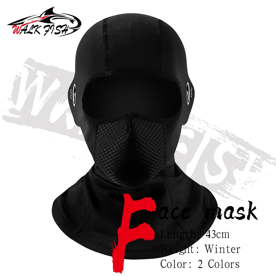 WALK FISH Warmth Cold Resistant Fishing Balaclava Skiing Riding Running Face Mask Windproof Fishing Helmet Liner Bike Headwear