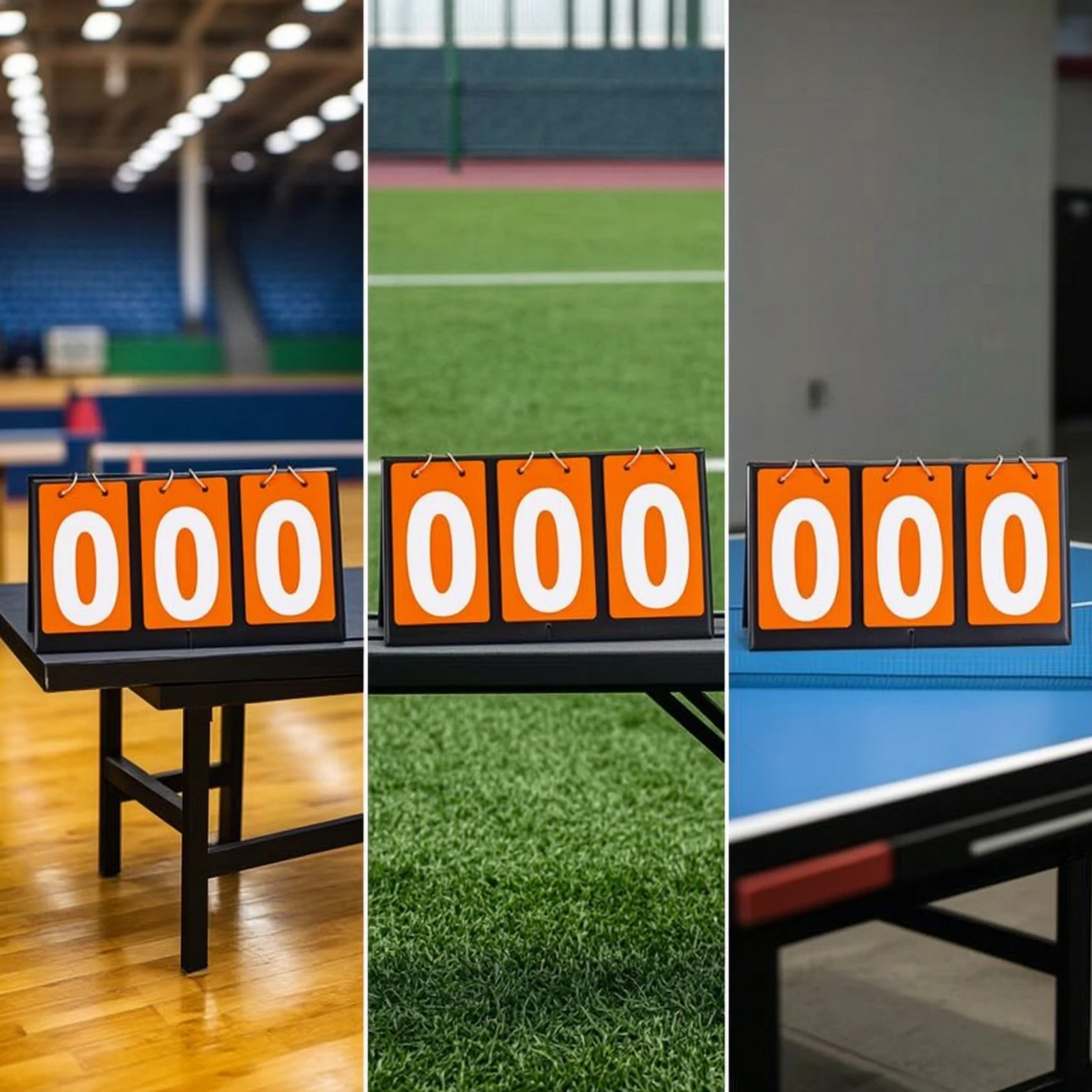 3-Digit Scoreboard Foldable Tabletop Scoreboard Score Flipper Manual Score Keeper Wear-Resistant for Referees, Basketball, Gyms