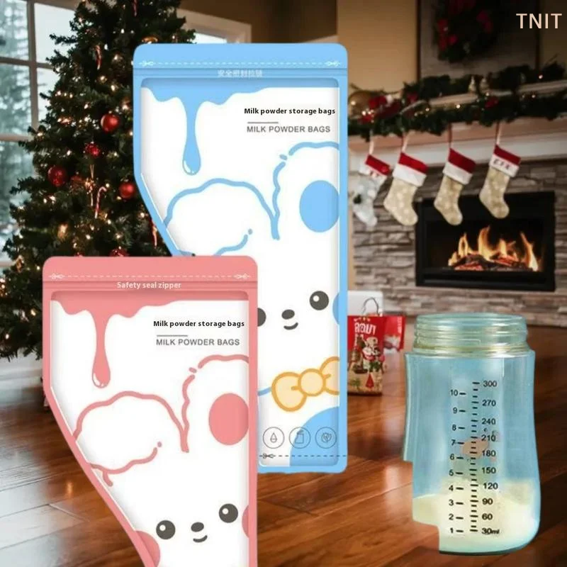 [J] 10Pcs Baby Sealed Retain Freshness Outdoors Milk Powder Storage Bag Portable Travel Disposable Milk Storage Bag