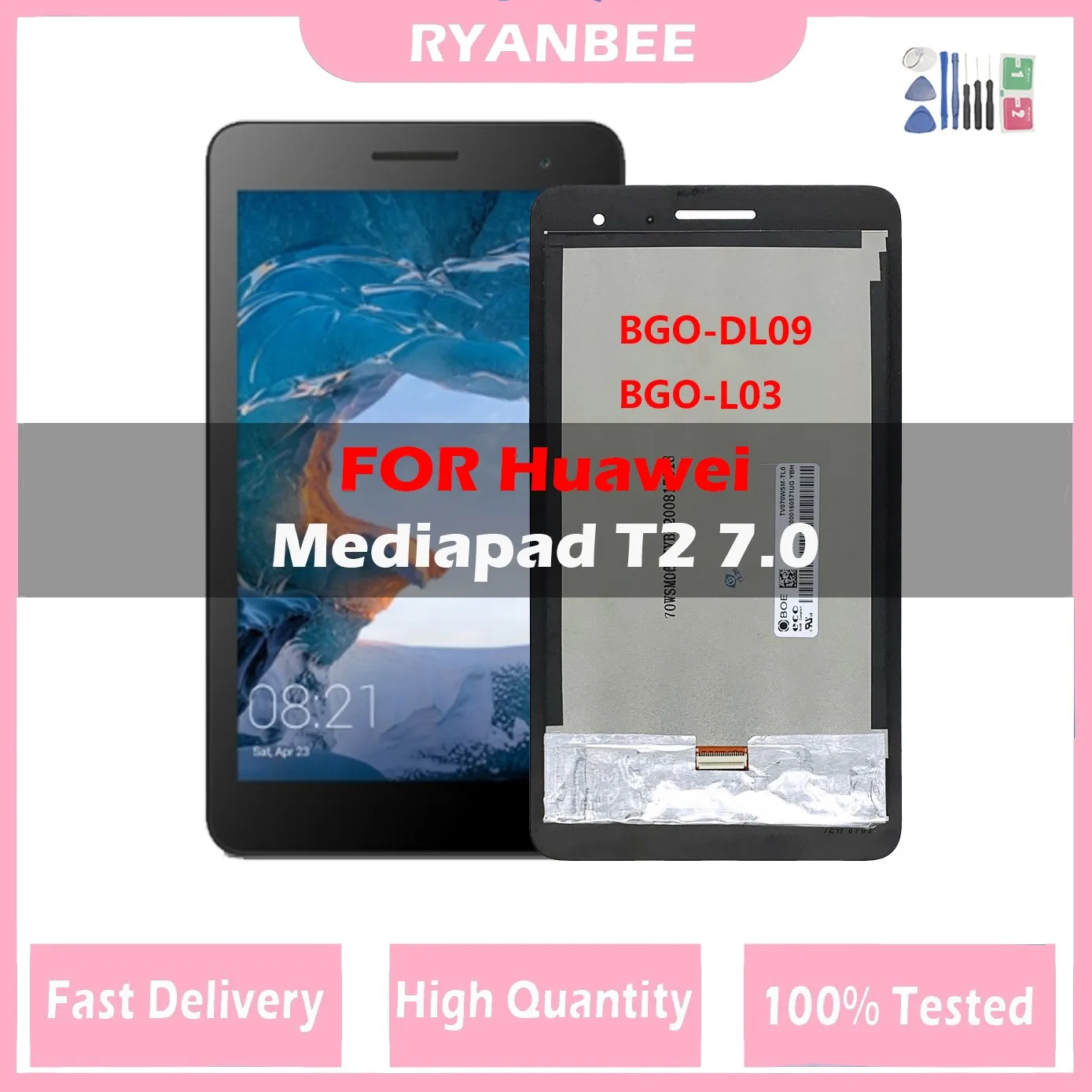 

Оригинальный 100% новый ЖК-дисплей для Huawei MediaPad T2 7,0 LTE BGO-DL09 BGO-L03 LCD дисплей с сенсорным экраном дигитайзер в сборе