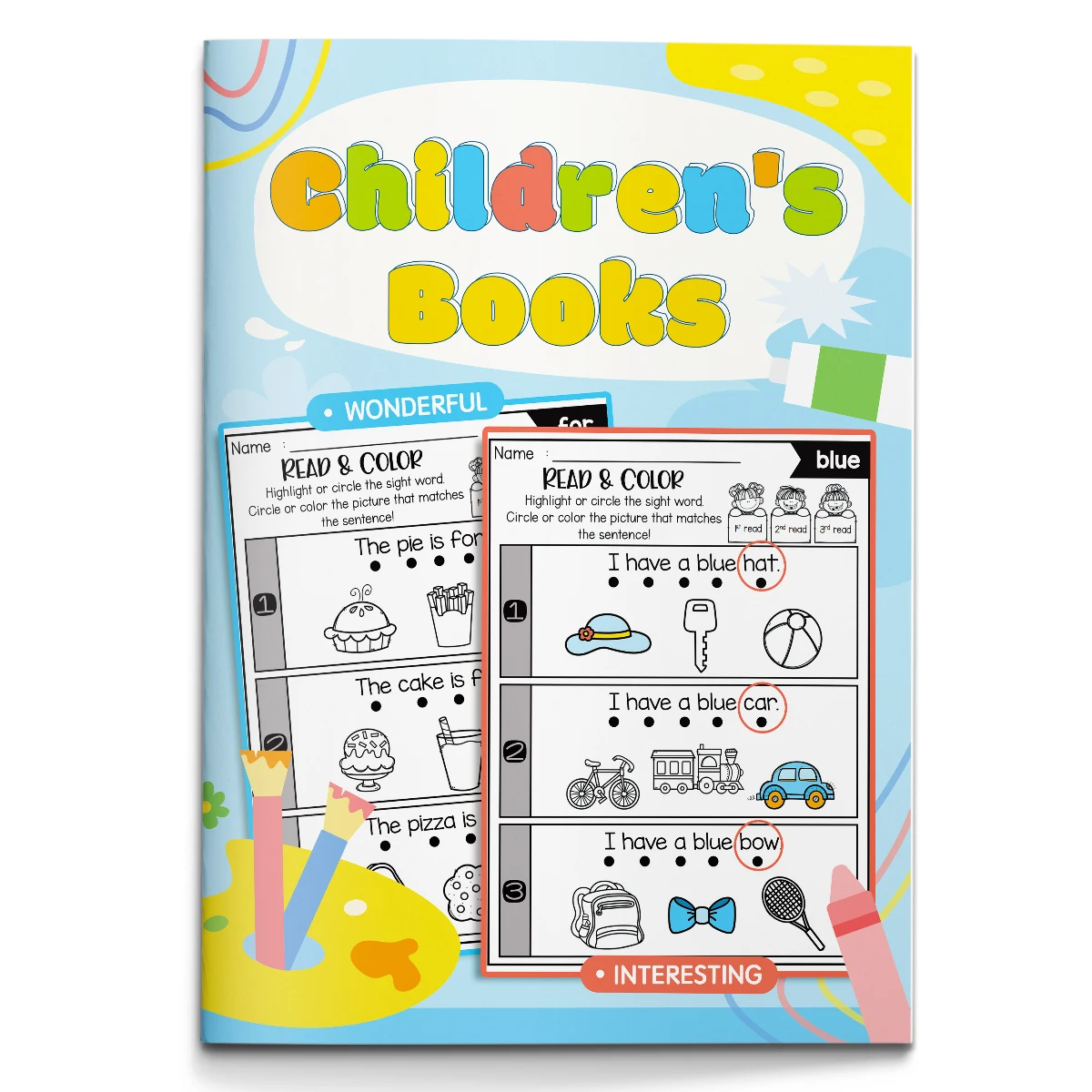 Learning Workbook Preschool - Livre d'exercices de phrases en anglais
