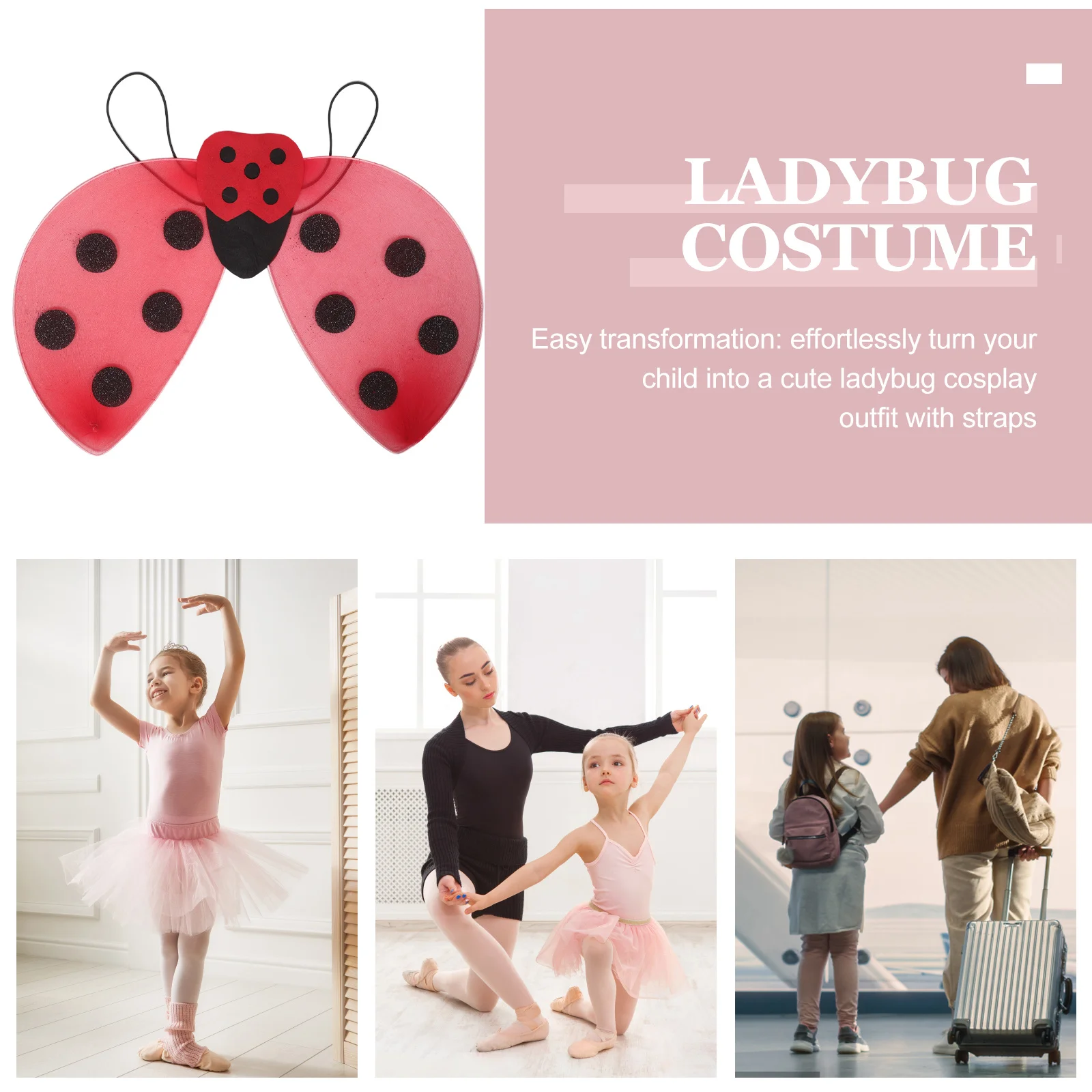 زي أجنحة الخنفساء للفتيات والأطفال أجنحة الأداء خفيفة الوزن للهالوين ملحقات الحفلات التنكرية - #3