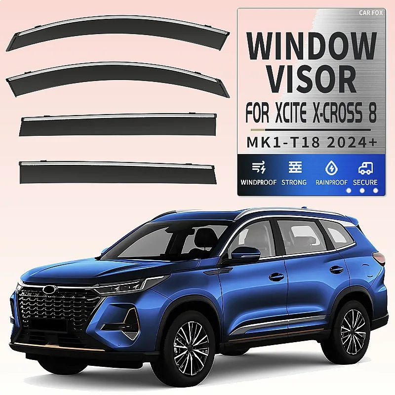 

For Xcite X-Cross 8 2024+ Car Window Visor Rain Guard Sun Shade Awning Auto Accessories Styling