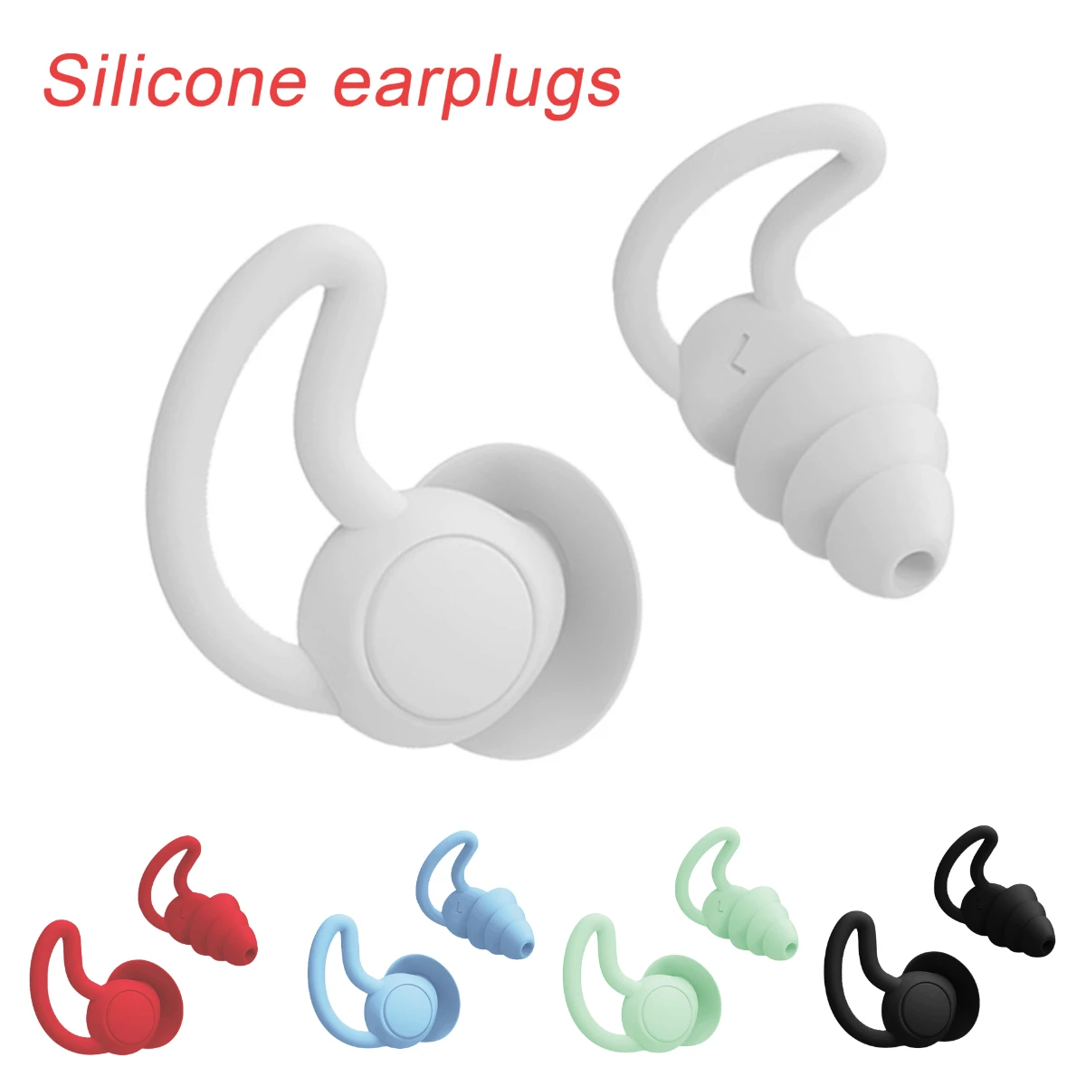 Silicone Ear Plugs for Sleeping Soft Anti Noise Sleeping Waterproof  Swiming Ear Plugs Noise Reduction Earplugs For Student