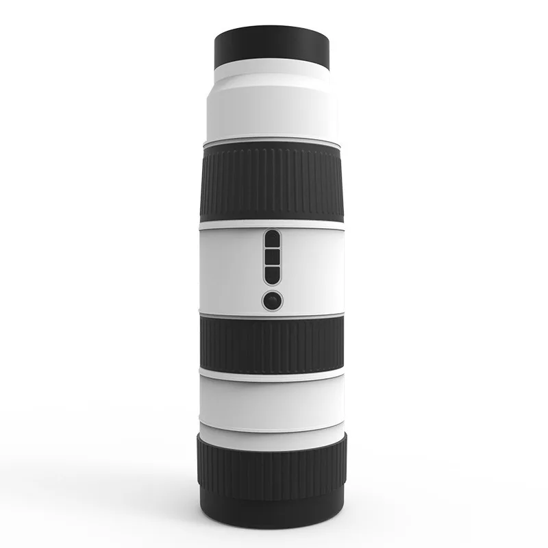 Wide-angle Lens Shaped Men's Massage Cup, Retractable Rotatable Design with Sound Function for Daily Training