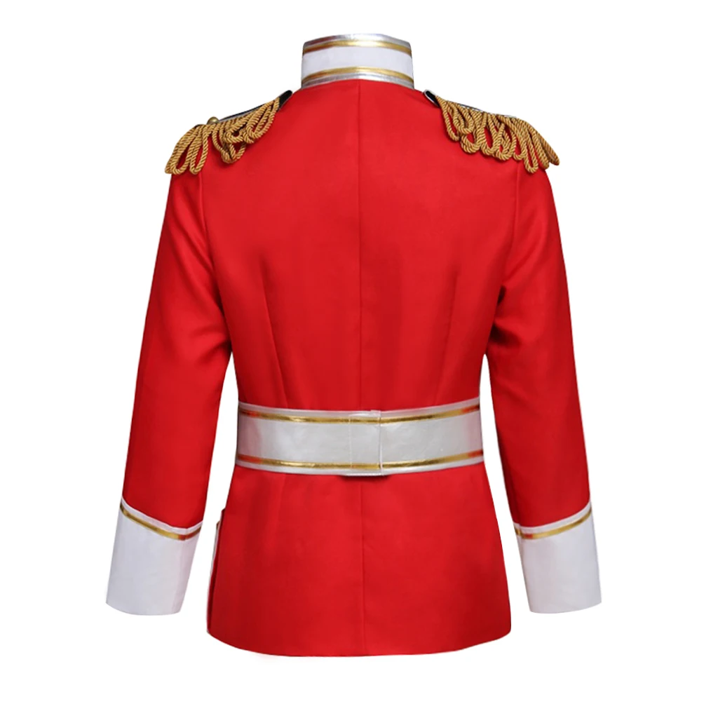 زي الباليه الموسيقي الملك إريك التأثيري لعبة ضابط الجندي سترة عسكرية معطف زعيم الفريق الاحتفالي زي علوي