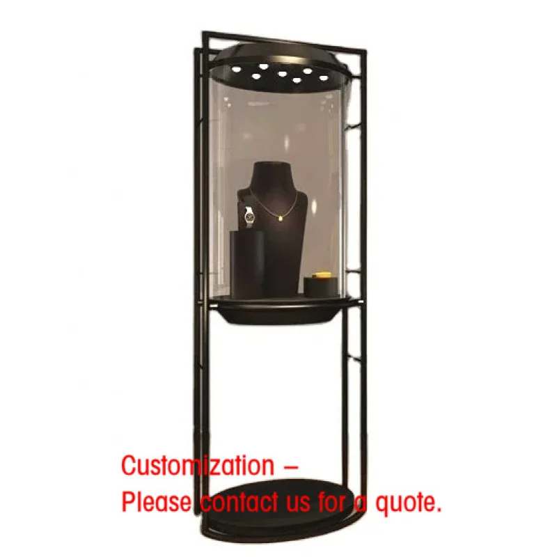 custom.Luxury Modern Glass Jewelry with LED Lighting and Easy Assembly Retail Stores