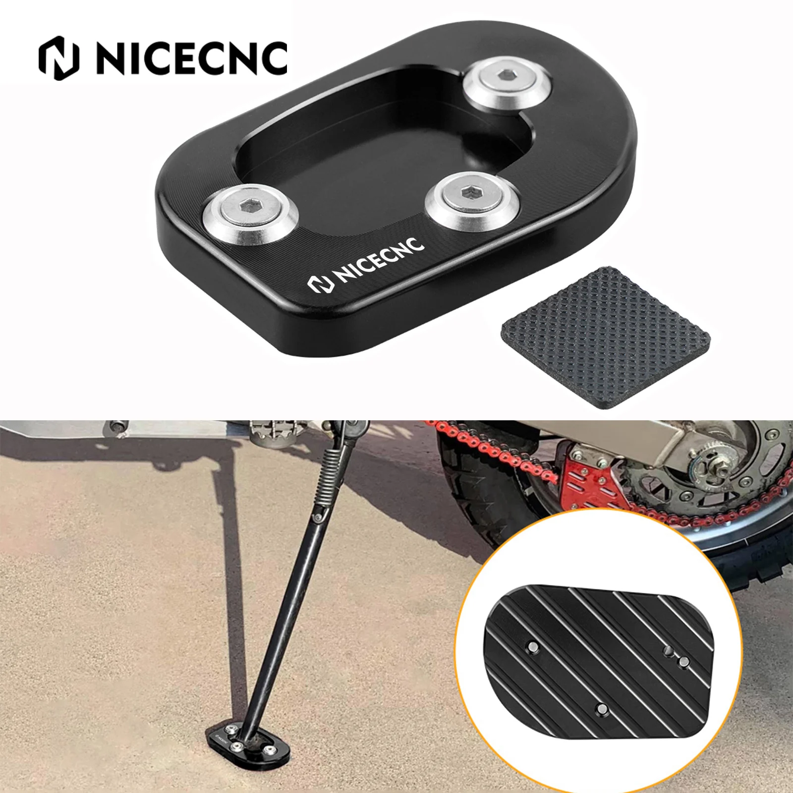 

For Honda XR650L XR 650L 650 L 1993-2024 2019 2018 2017 2016 2015 2014 NICECNC Enlarged Footpad Foot Sidestand Pad Motocross