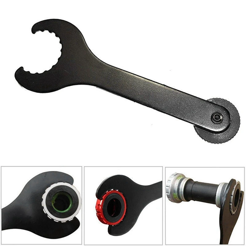 Bicycle Mounting Wrench Integrated Middle Axle Wrench + Crank Cover Tool Bicycle Maintenance Tool