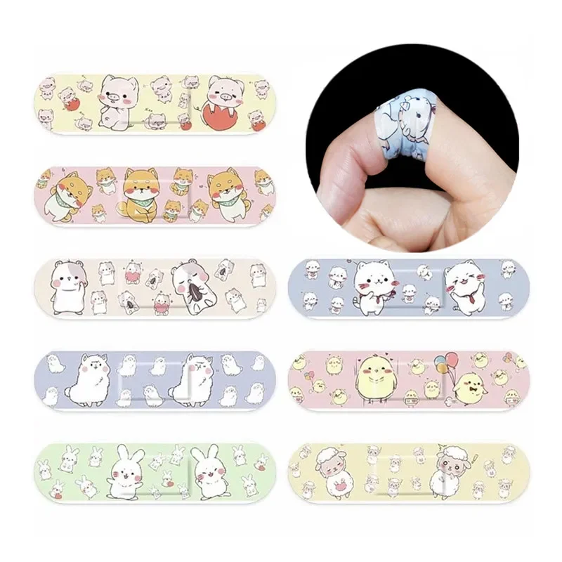 120pcs/set Cartoon Band Aid Cute Plasters First Aid Strips Kawaii Band Aid Breathable Wound Dressing Patch Adhesive Bandages