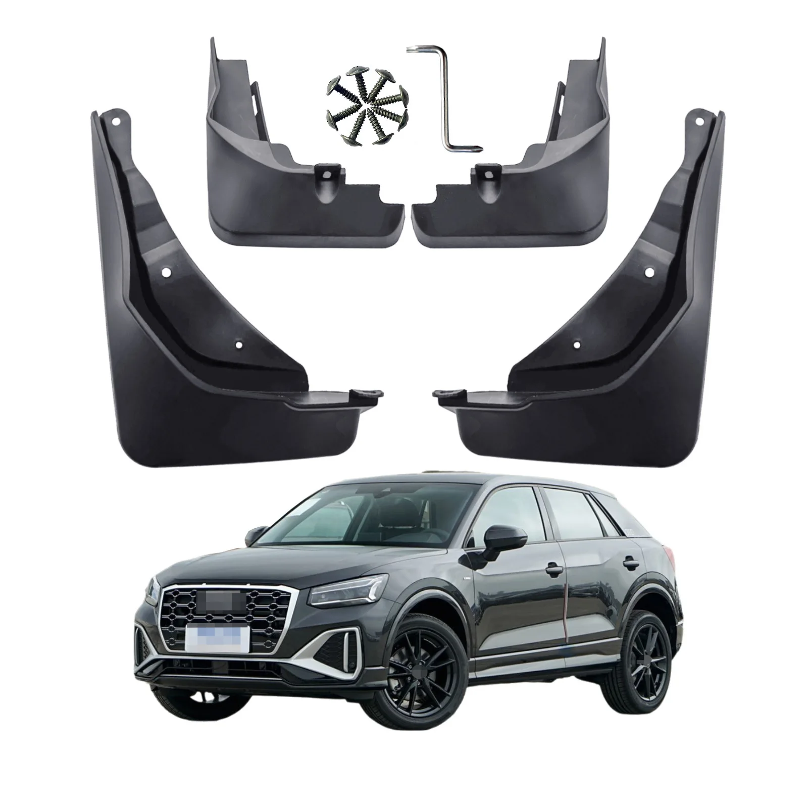 For Audi Q2 Regular Edition Q2 Sline Q2 e-tron Mud Flaps Splash Guards Audi Q2 Mudguards 4pcs 2021-2025