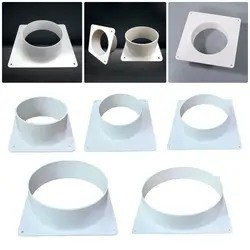 1Pcs Durable Straight Air Vent Duct Connector Ducting Tools Easy Installation Air Outlet Adapter Flange Plastic Ventilation Pipe