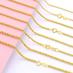 Rael 18K Gold Chain Price Yellow Sale Pure Gold Au750 Necklace Show coarseness Best Gift For Women x0010