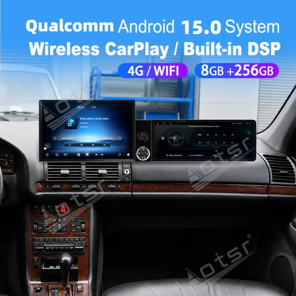 25.4“ Android For Mercedes Benz S Class 1991~1998 Car Multimedia Automotive Carplay Auto GPS Navi Car Radio Stereo Head Unit