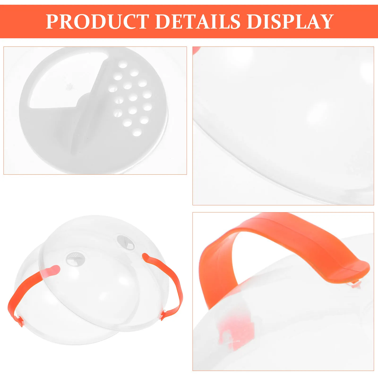

2pcs Splatter Cover Splatter Cover PP -Grip Handle Steam Vents Heat Retention Kitchen Accessory