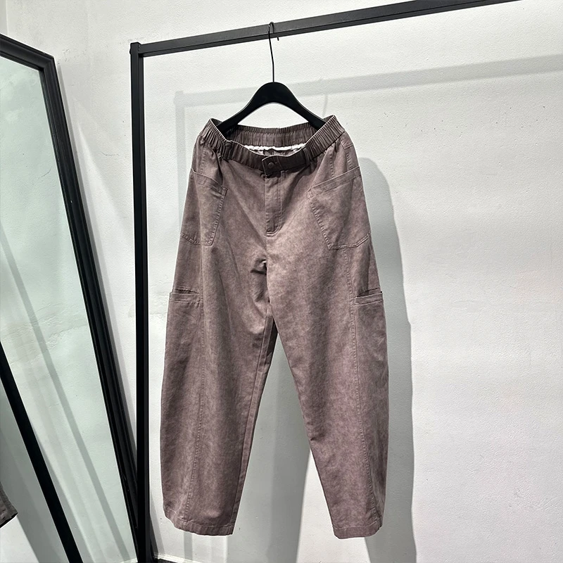 

Niche High-Grade American Retro Tie-Dyed Workwear Casual Pants Men's Designer Model Baggy Straight Trousers Wide-Leg Fashion