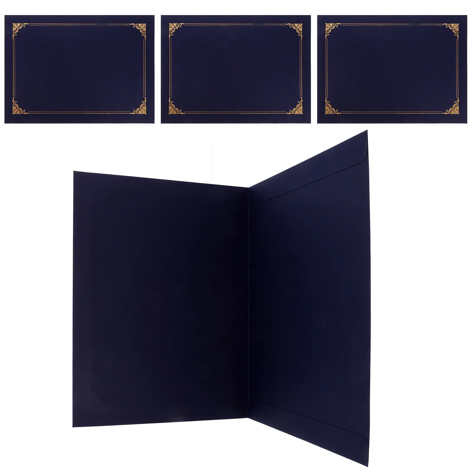 

4Pcs Certificate Holders Stylish Paper Document Covers for Awards Diplomas Graduation Ceremonies Certificate Protector