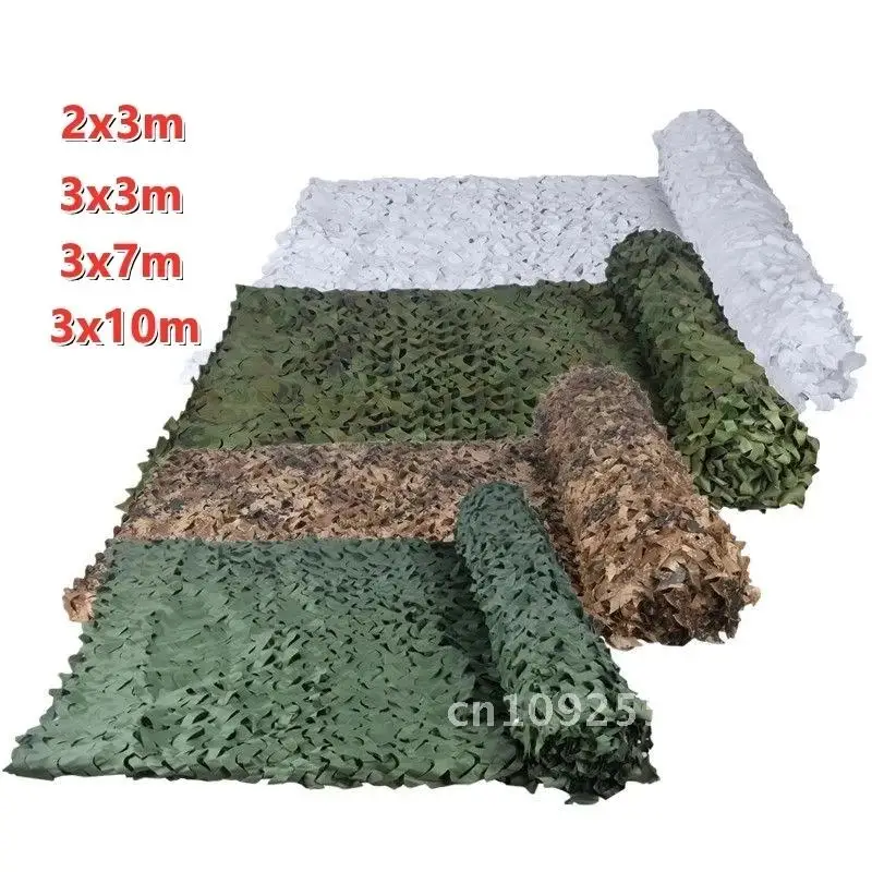 Military Camouflage Net White Blue Beige Desert Hunting Hidden Net Outdoor Awning Garden Shade Gazebo 3x6 4x5 3x10m