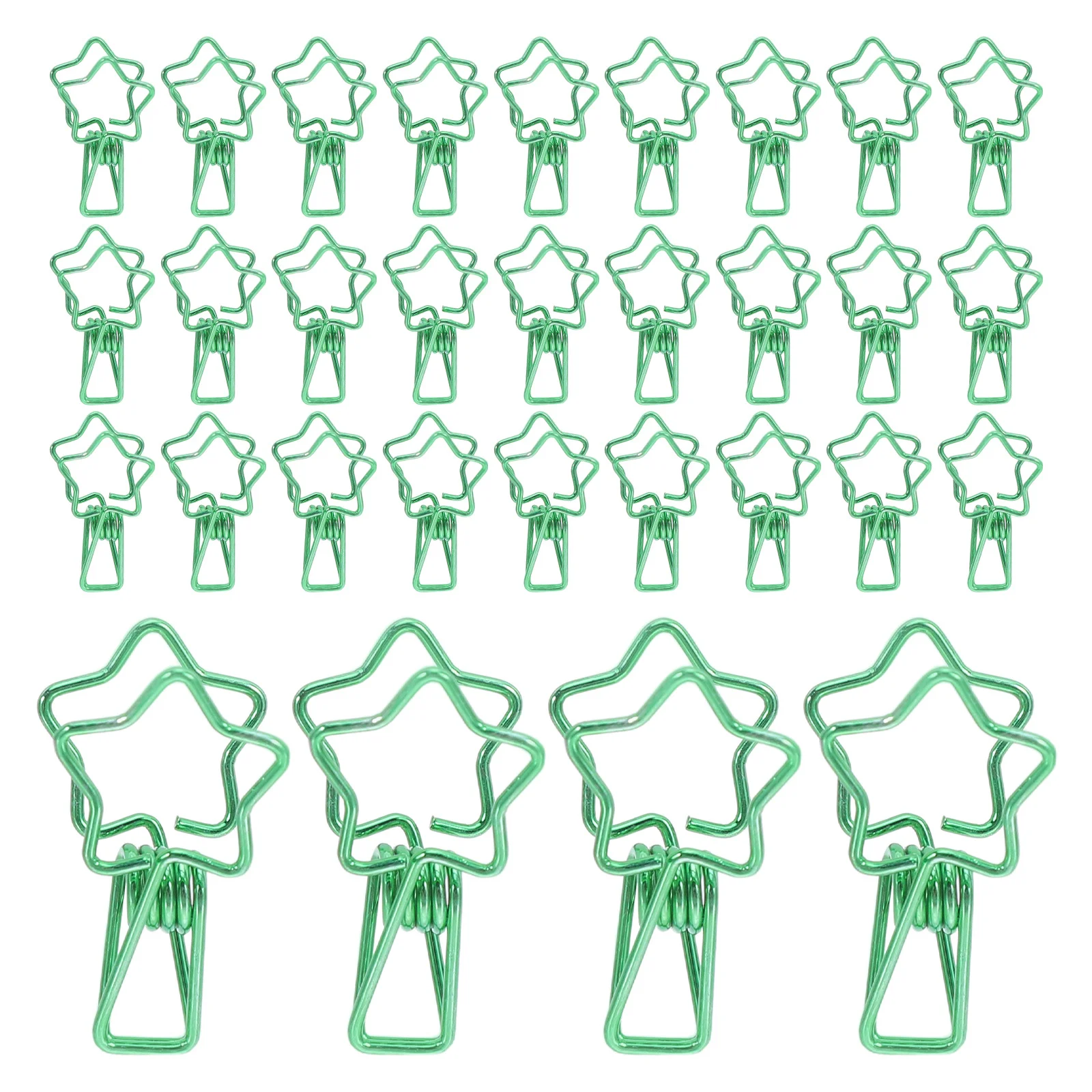 

50Pcs Star Shape Metal Paper Clips Cute Colorful Binder Clips for Organizing Office School Documents Decorative Paperclips