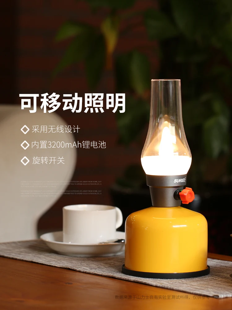 LED retro light, rechargeable mobile lighting, ambient lighting for household use