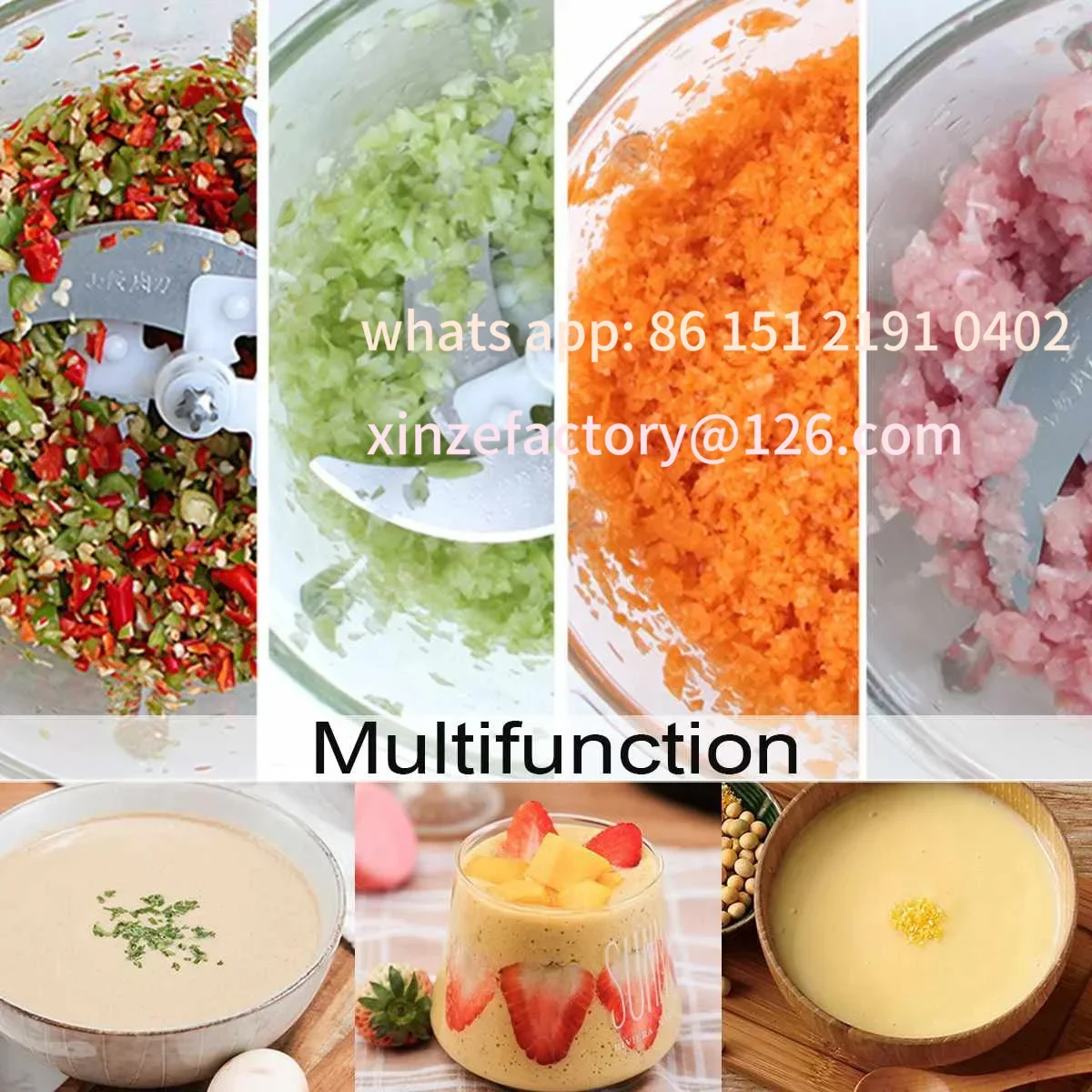 Customizable Household Small Electric Meat Grinder 2 Speeds Stainless Steel Electric Chopper Automatic Mincing Machine