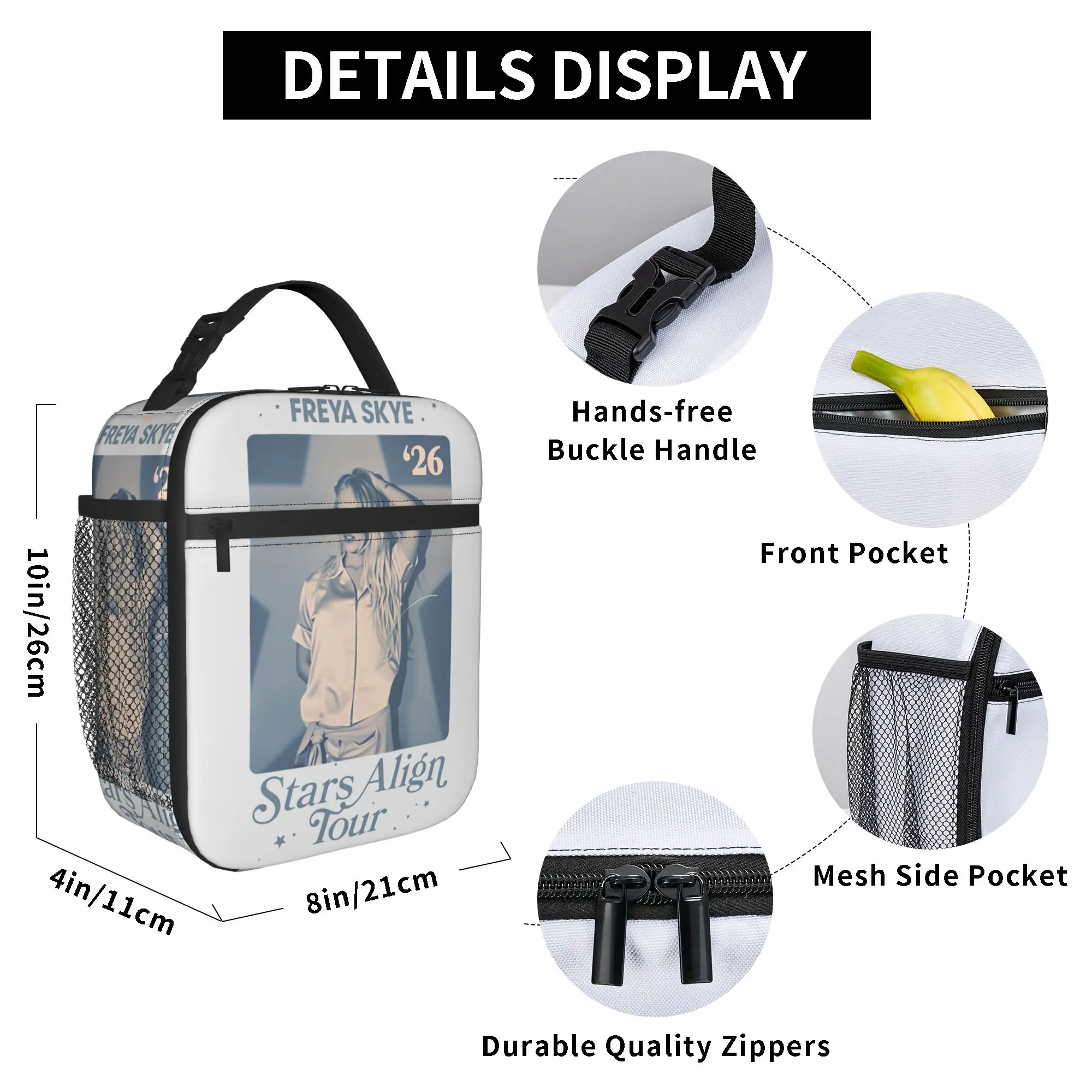 Freya Skye Stars Align Tour Lunch Bag Kawaii Lunchbox Outdoor Picknick Tragbare isolierte Thermo-Lunch-Taschen für Erwachsene – Detail 6