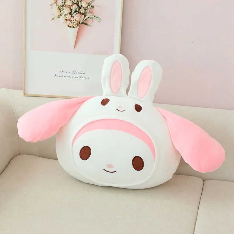 Sanrio Kuromi หมอน Plush อะนิเมะของเล่นการ์ตูนสัตว์ My Melody ตุ๊กตาตุ๊กตา Cinnamoroll Pochacco ประณีต Xmas สาวของขวัญ