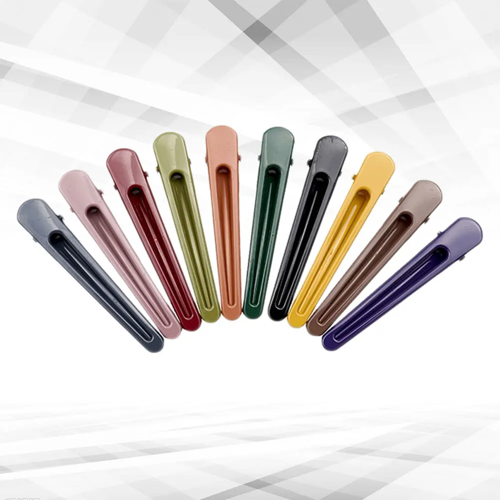 

10Pcs Long Thin Duckbilled Hair Accessories Barrette Clips for Women Girls Durable Stainless Steel Lovely Decorative Hairpins