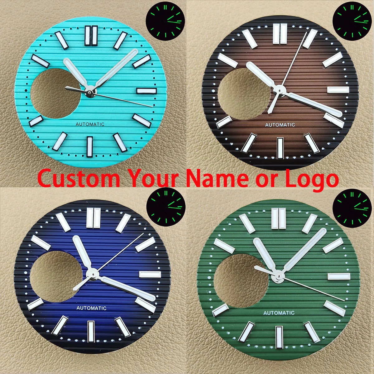 29.8mm nh38 dial NH35 case hands nh38 watch dial custom logo Miyota NH38 case nh35 movement sports watch accessories parts