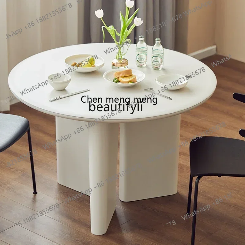

xz1Nordic Modern round Table Home Small Apartment American Simple Italian round Solid Wood Dining Table