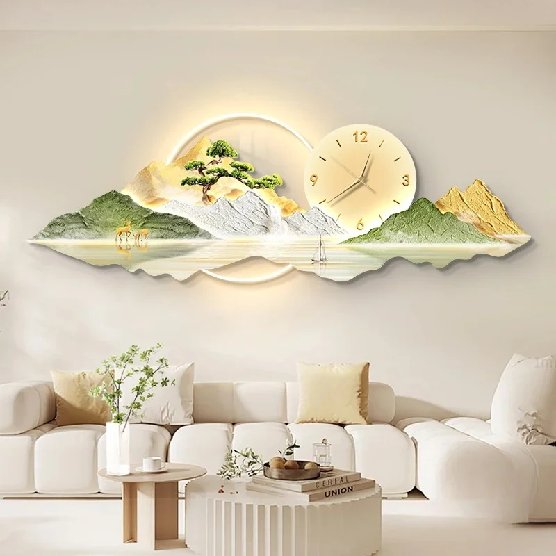 Silent Nordic Wall Clock Light Living Room Art Digital Wall Clock House Luxury Bedroom Office Relojes De Pared Home Decorations