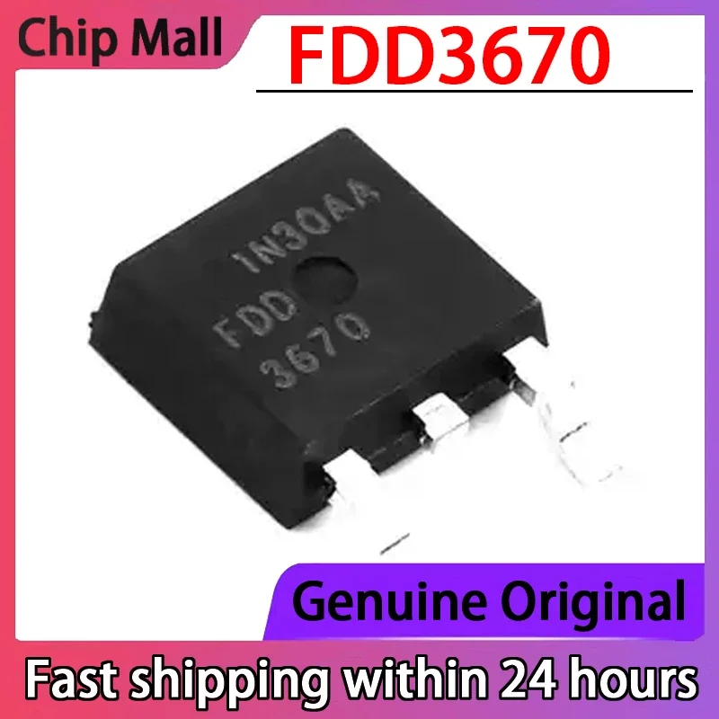 10PCS New FDD3670 3670 N-channel MOSFET SMT TO-252